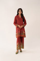 2 Piece Printed Slub Khaddar Printed (CP0258)